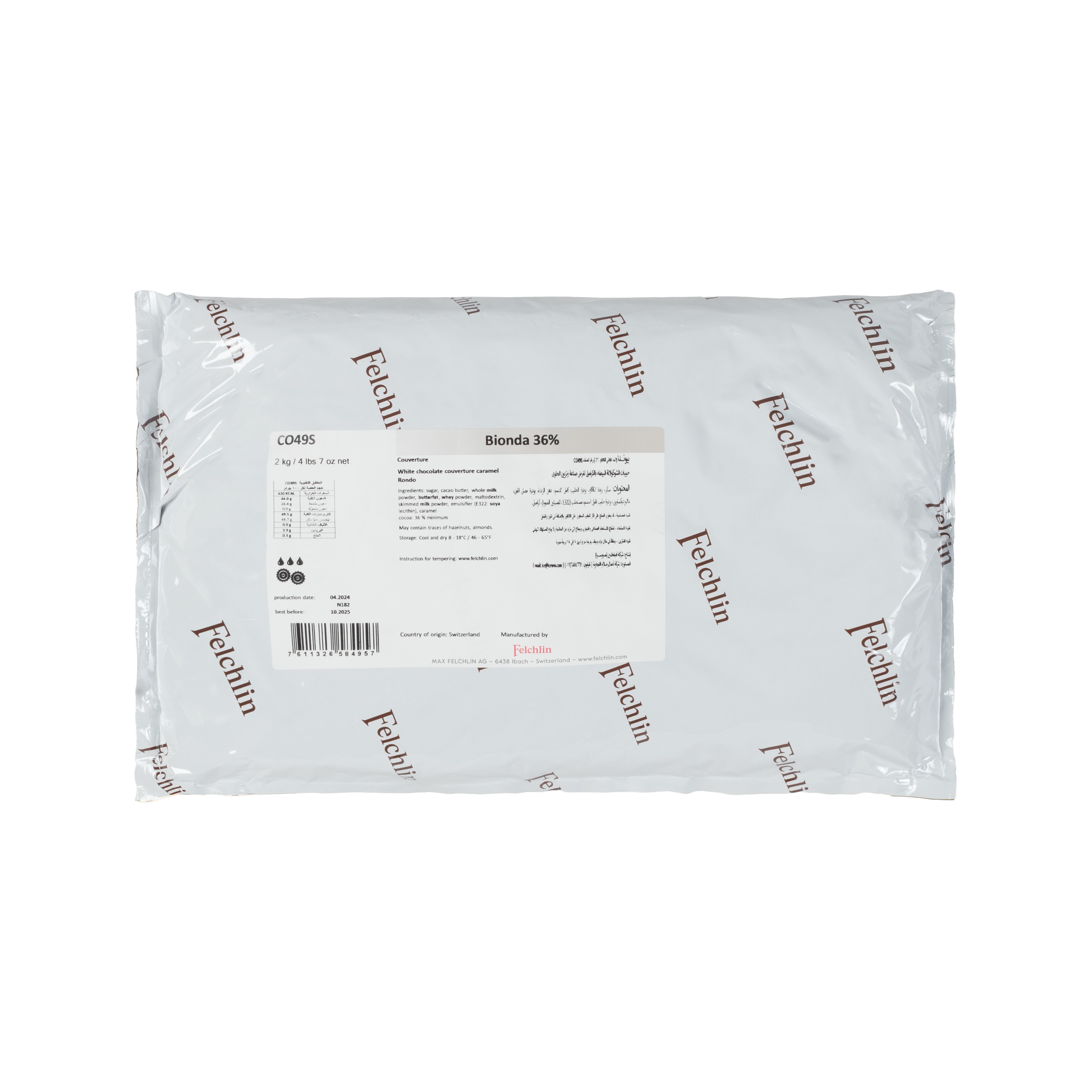 Felchlin Bionda Caramelized Milk White Couverture 36%