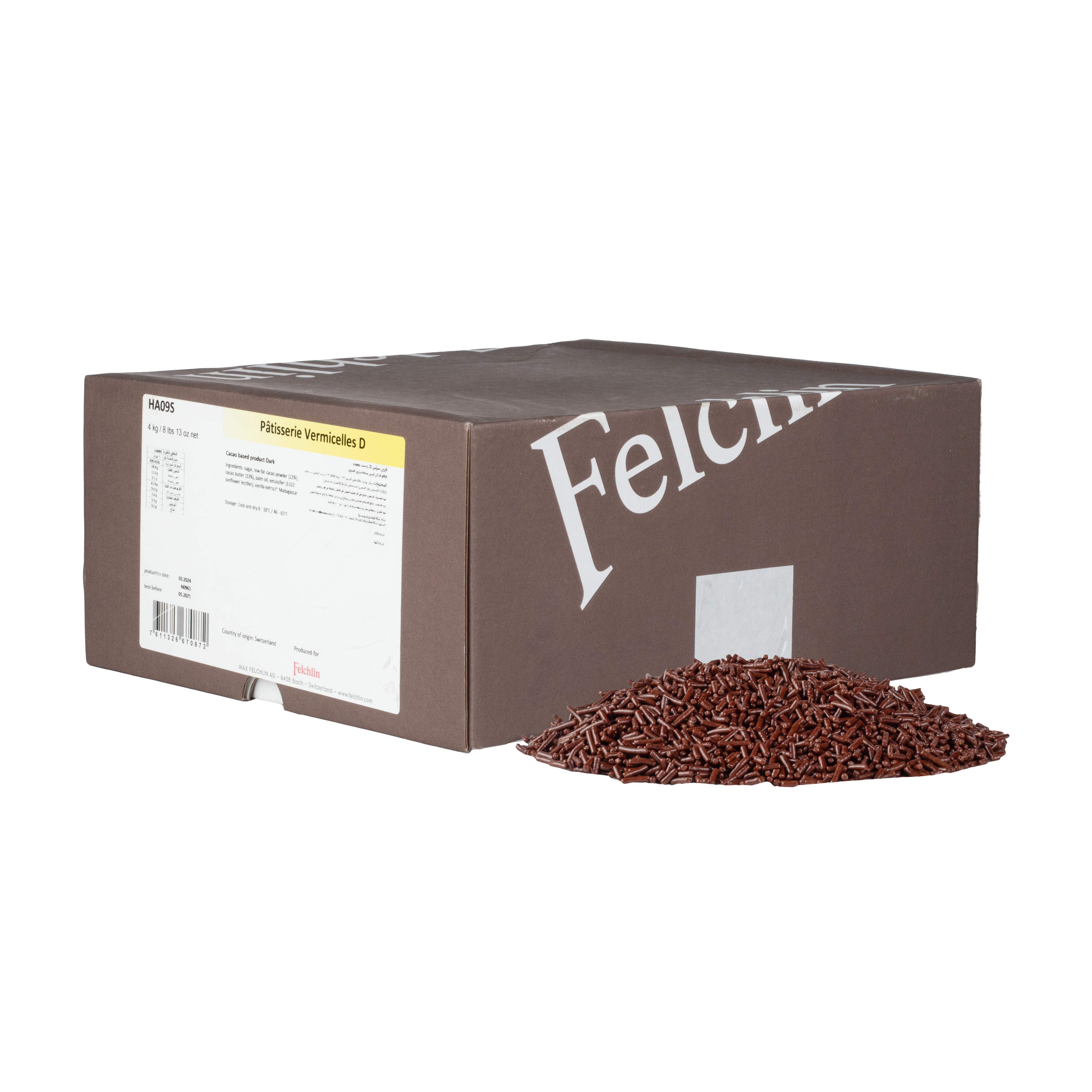 Felchlin Pâtisserie Vermicelles Dark - Vermicelli Dark