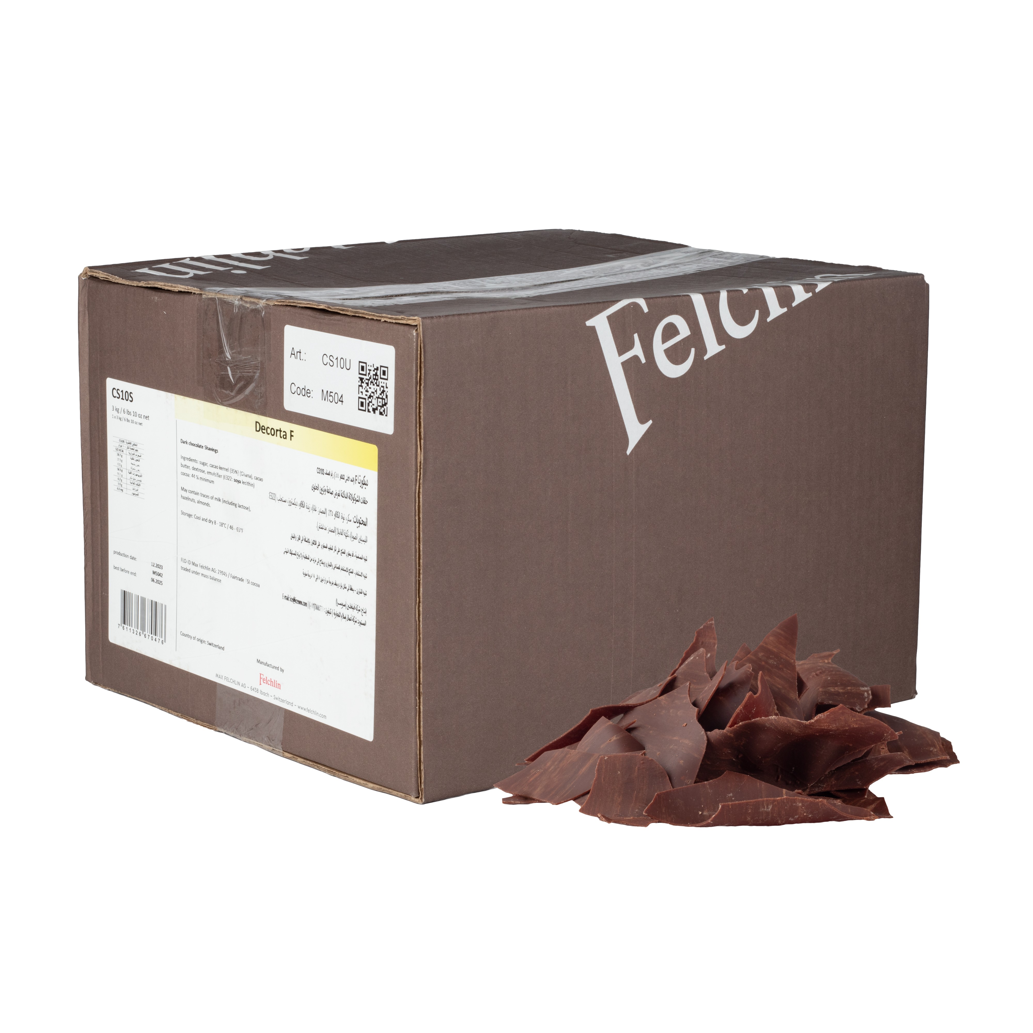 Felchlin Decorta F - Dark Chocolate Shavings