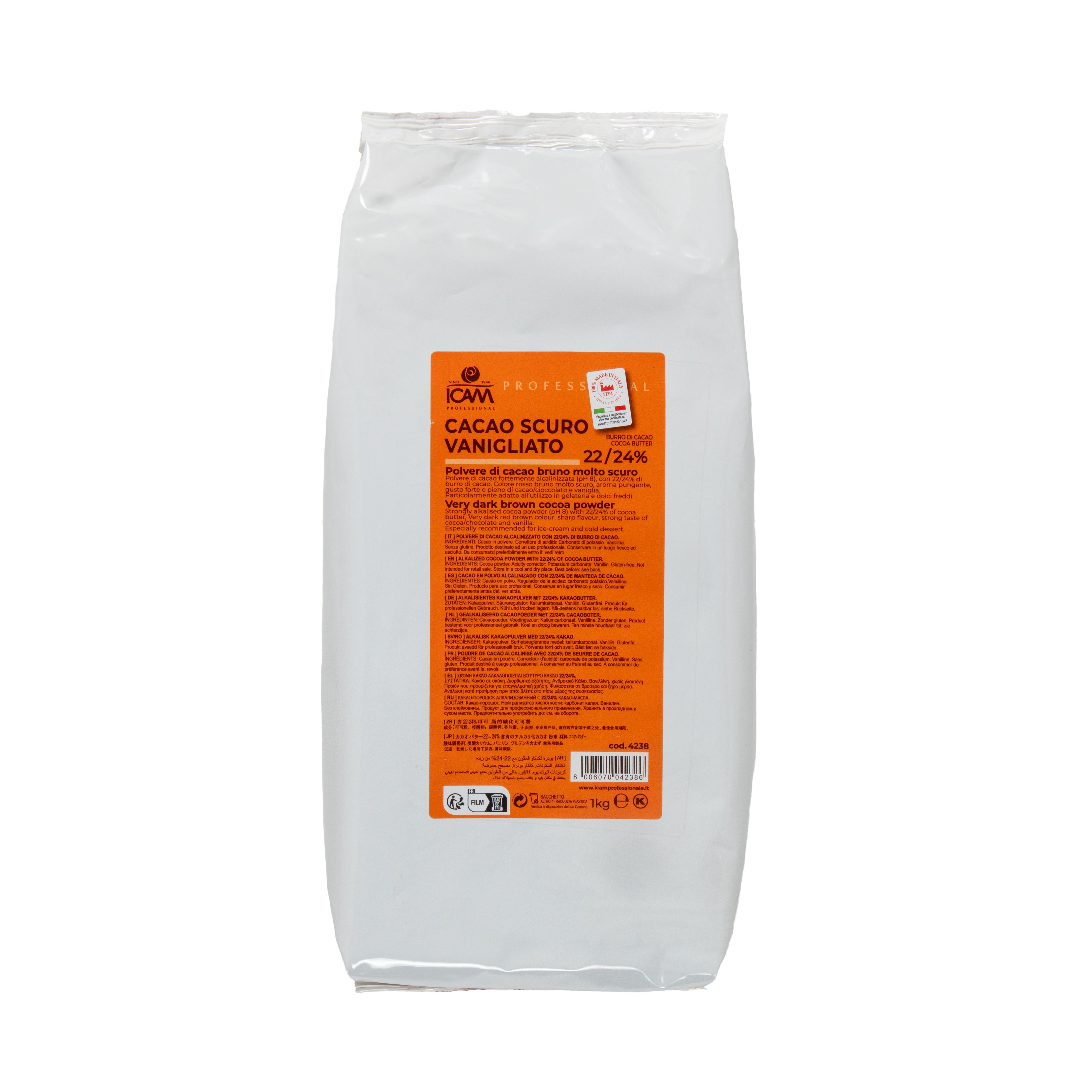 ICAM Very Dark Brown Cocoa Powder 10Kg