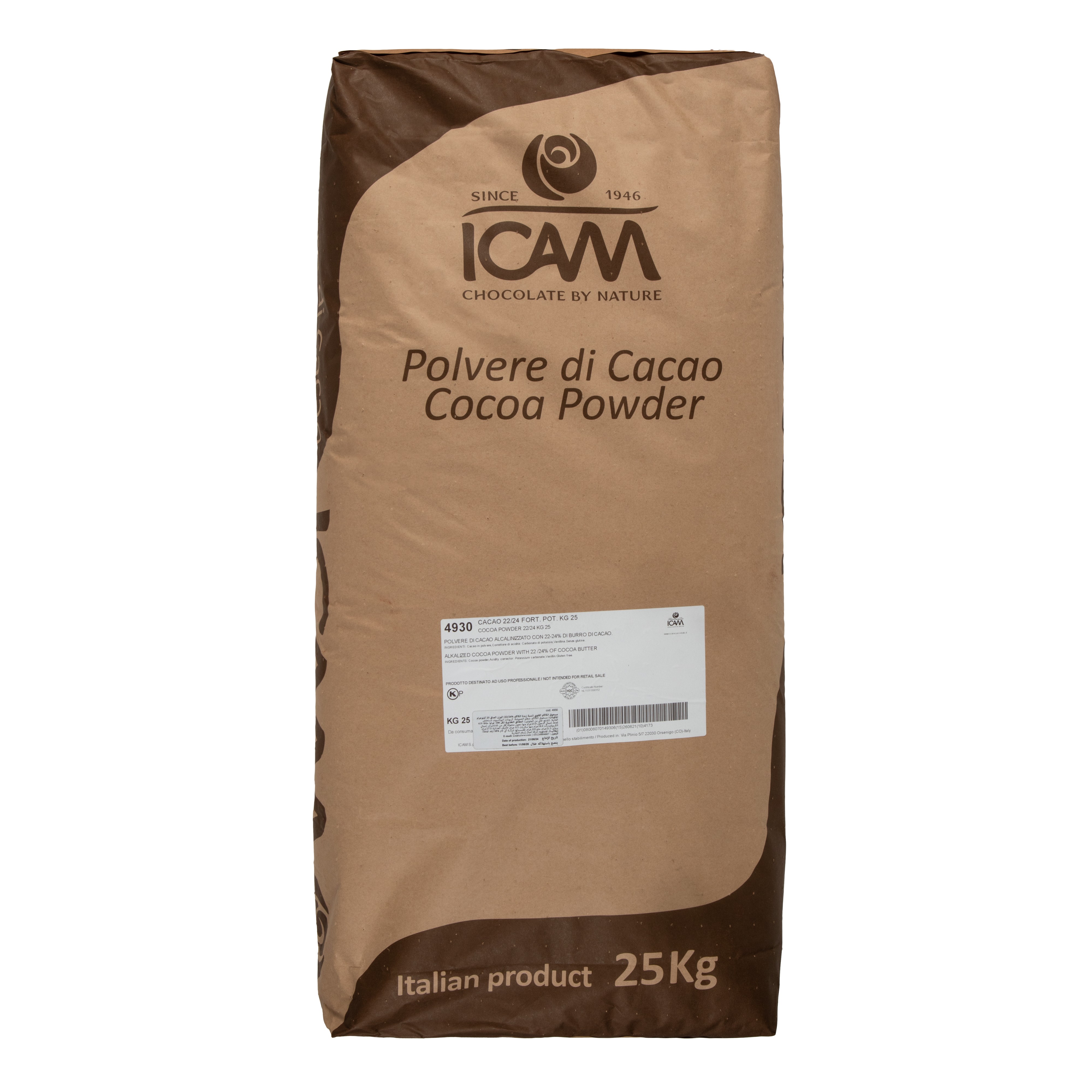 ICAM Very Dark Brown Cocoa Powder 25Kg