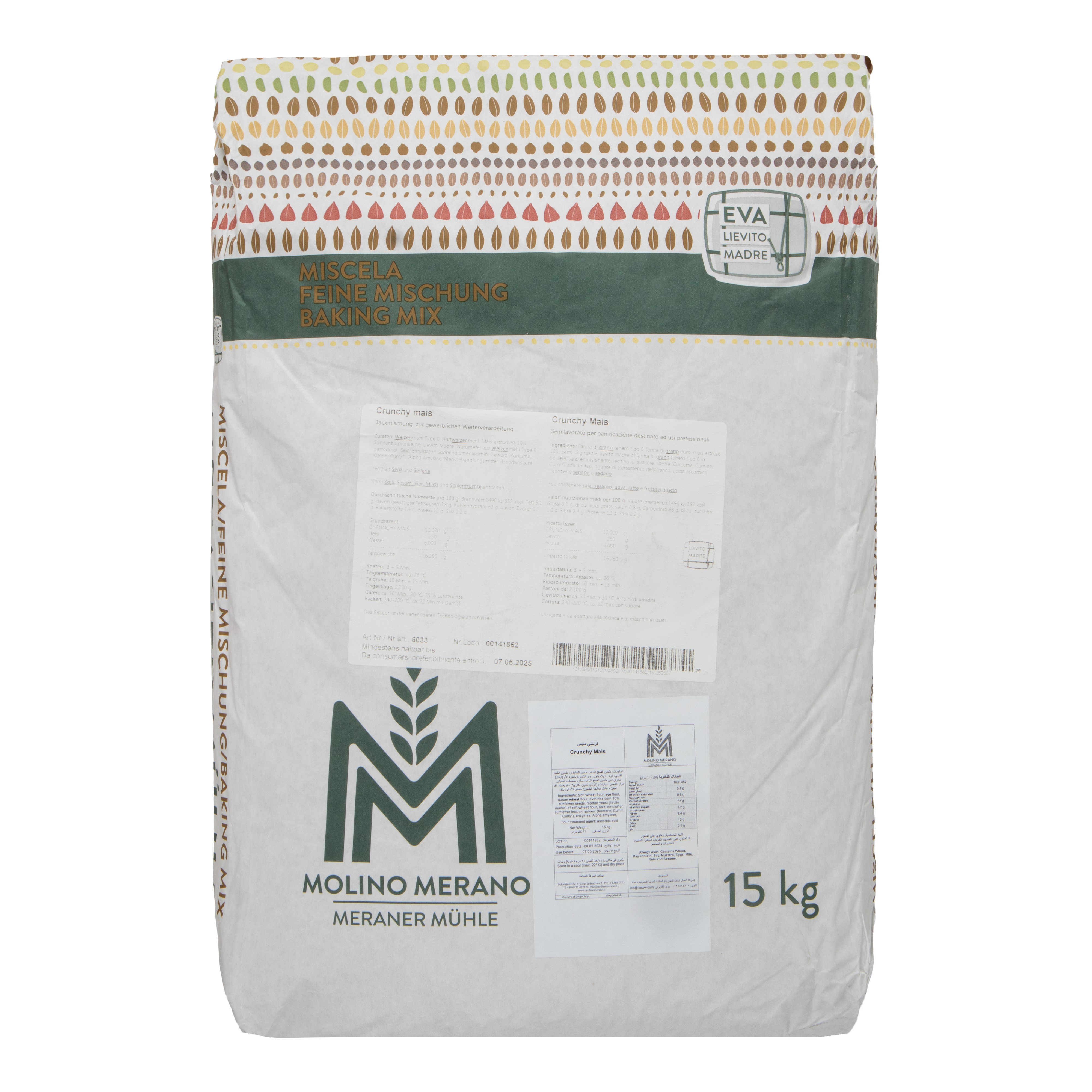 MOLINO MERANO MERANER MÜHLE Crunchy Mais Popcorn Bread Mix